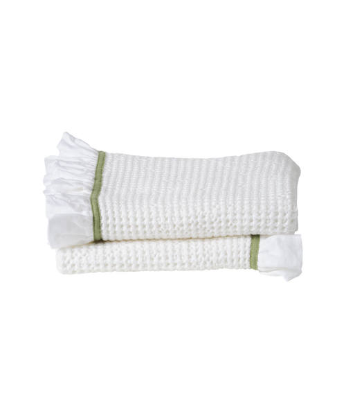 White Waffle Weave Cotton Hand Towel