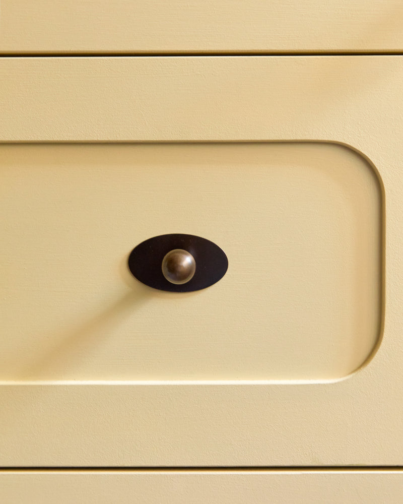 Oval Backplate, Blackened Bronze