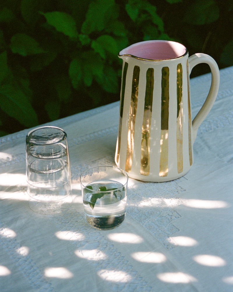 GOLD STRIPE JUG, LARGE