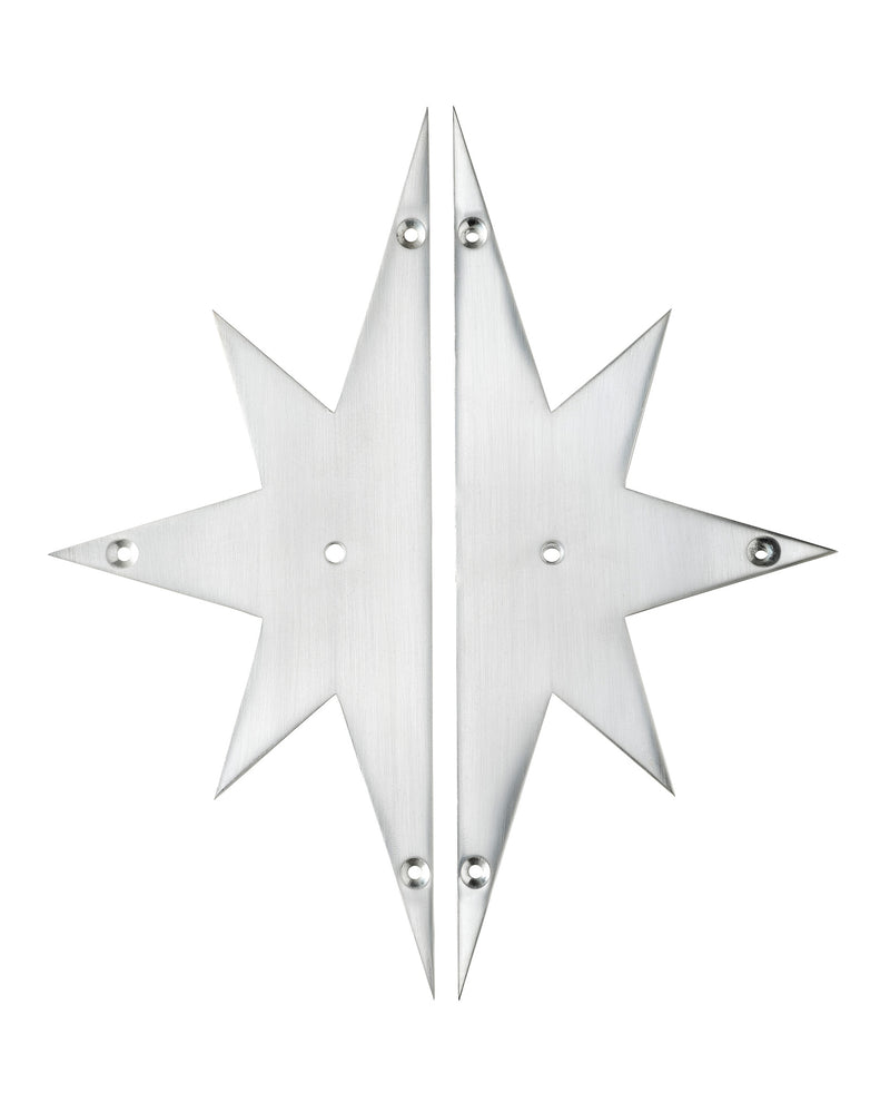 Pair of Star Backplates, Brushed Nickel
