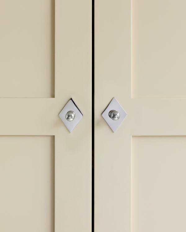 Diamond Backplate, Polished Nickel