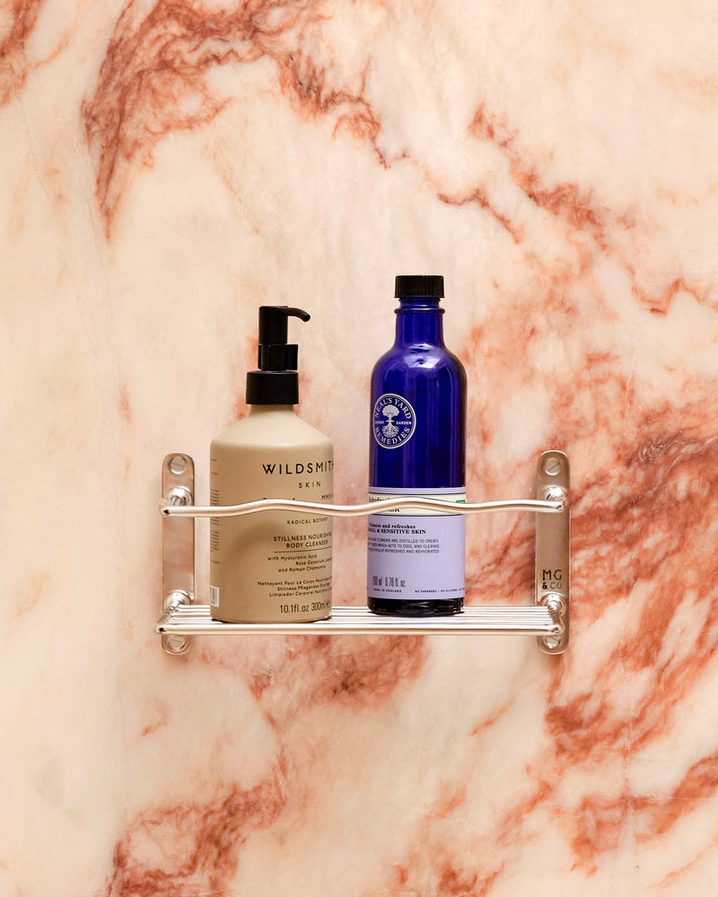 Nickel Wave Shower Caddy Shelf