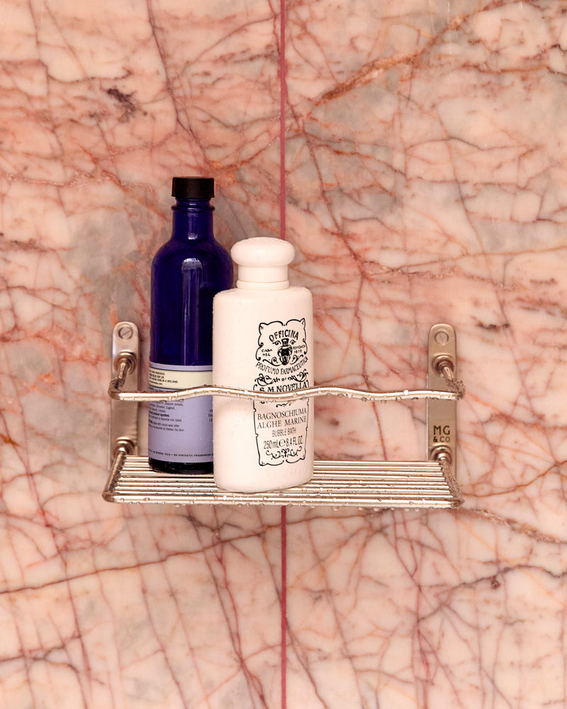 Nickel Wave Shower Caddy Shelf