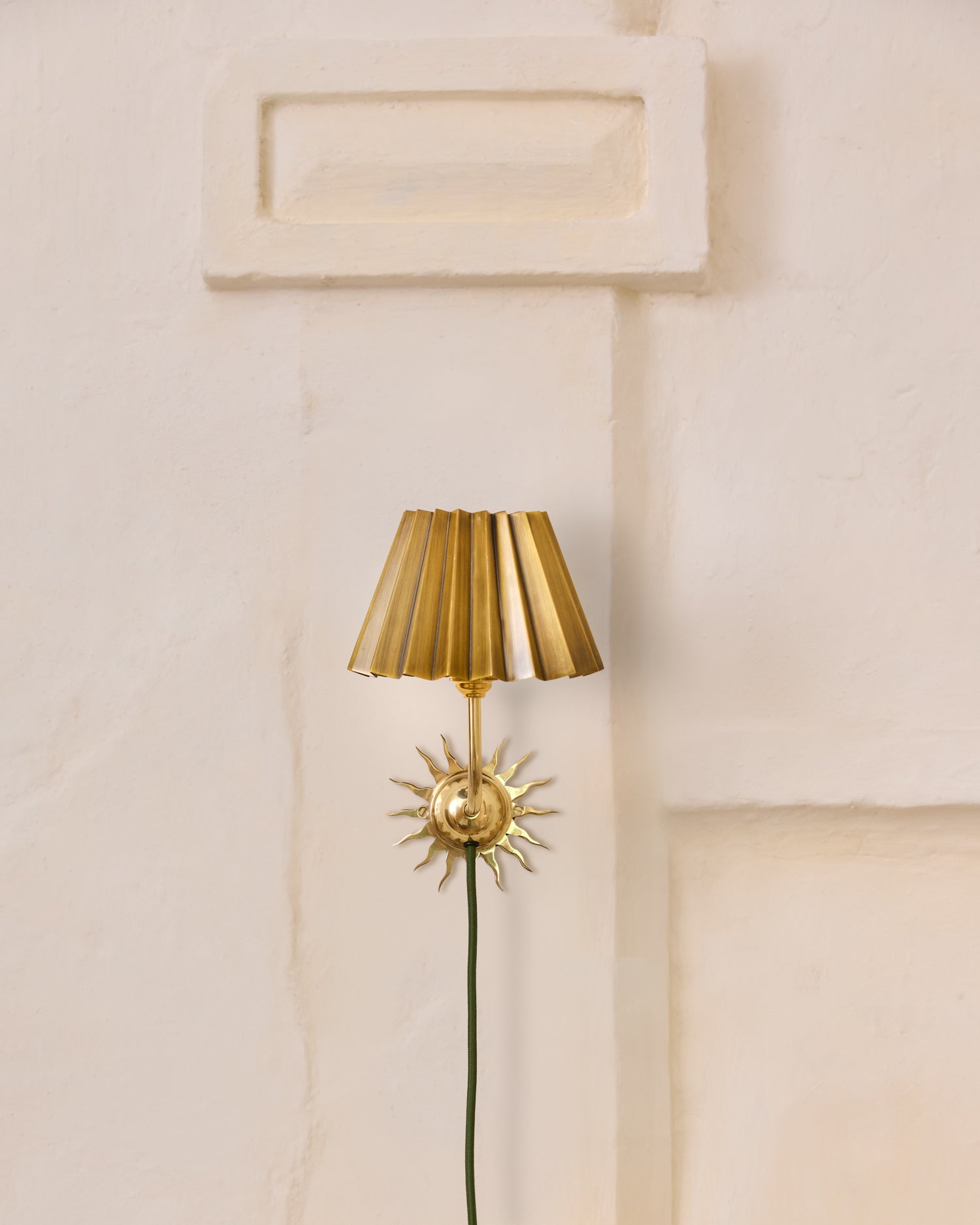 Sunburst Wall Light, Polished Brass