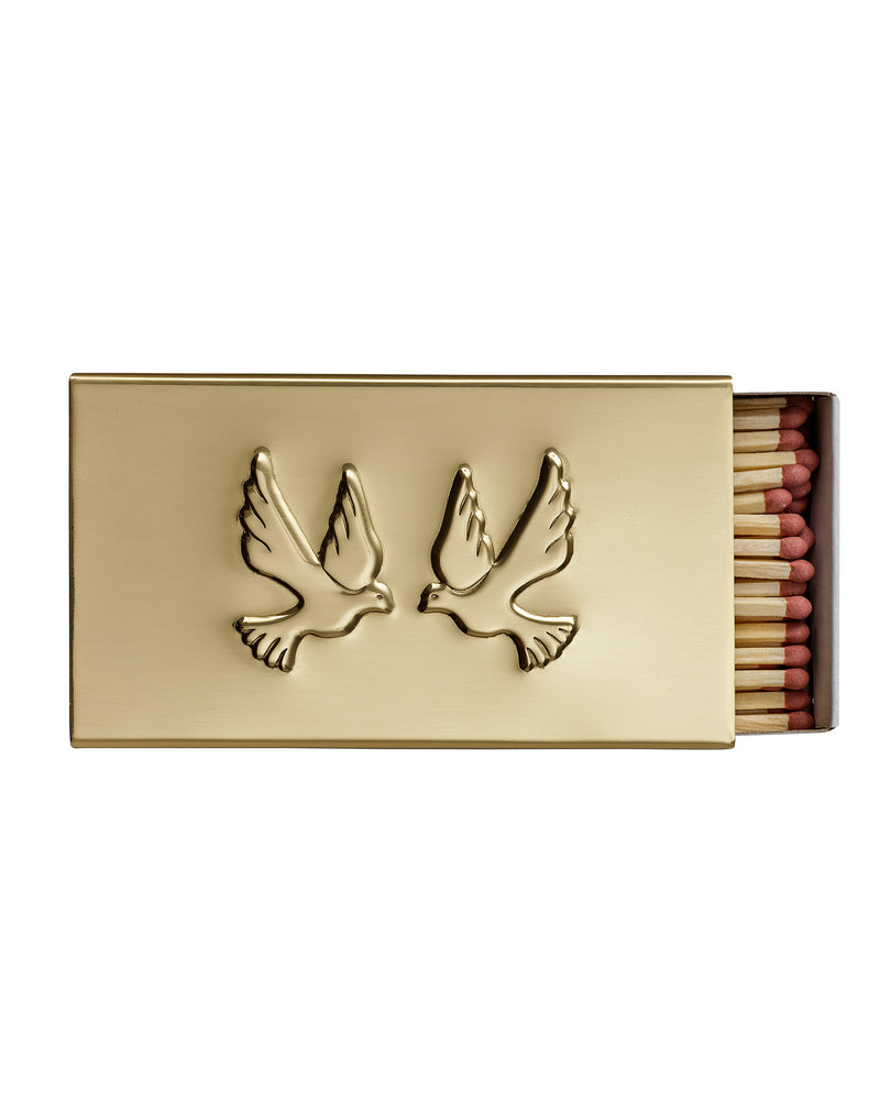 Lovebirds Matchbox Sleeve, Brass, US