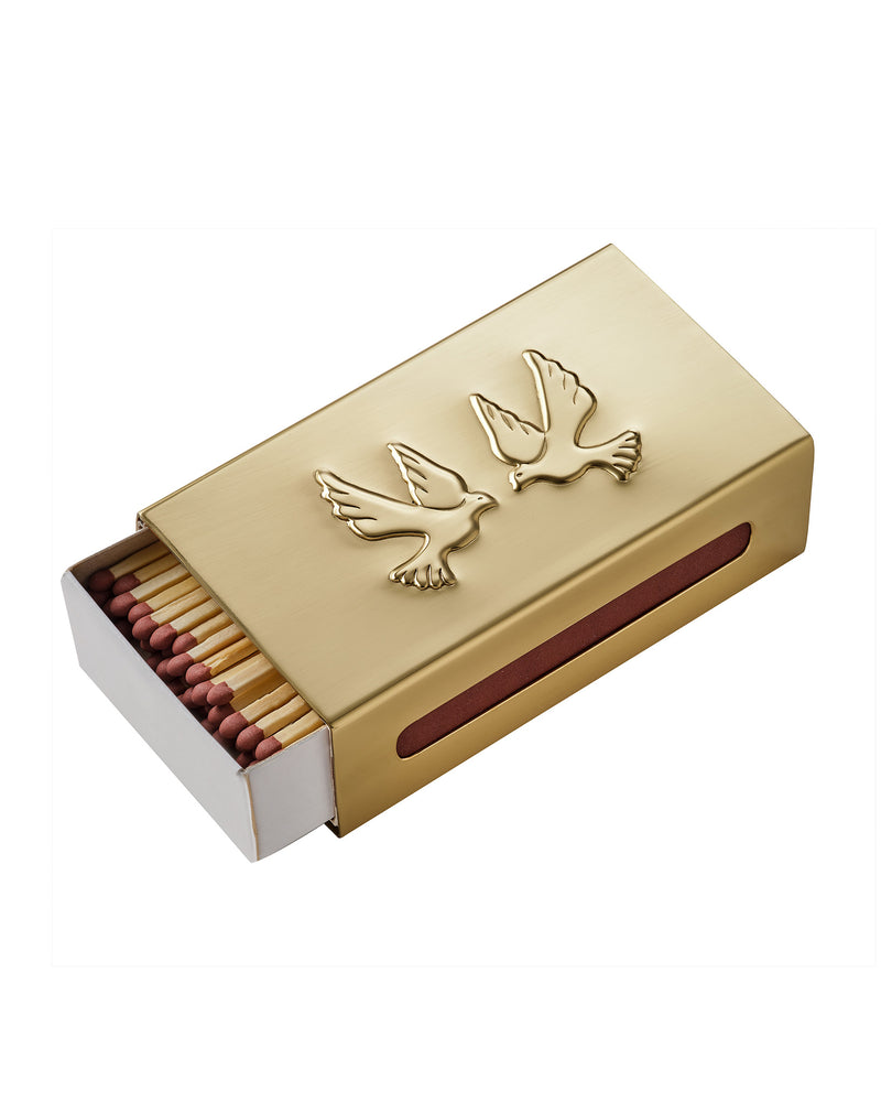 Lovebirds Matchbox Sleeve, Brass, US