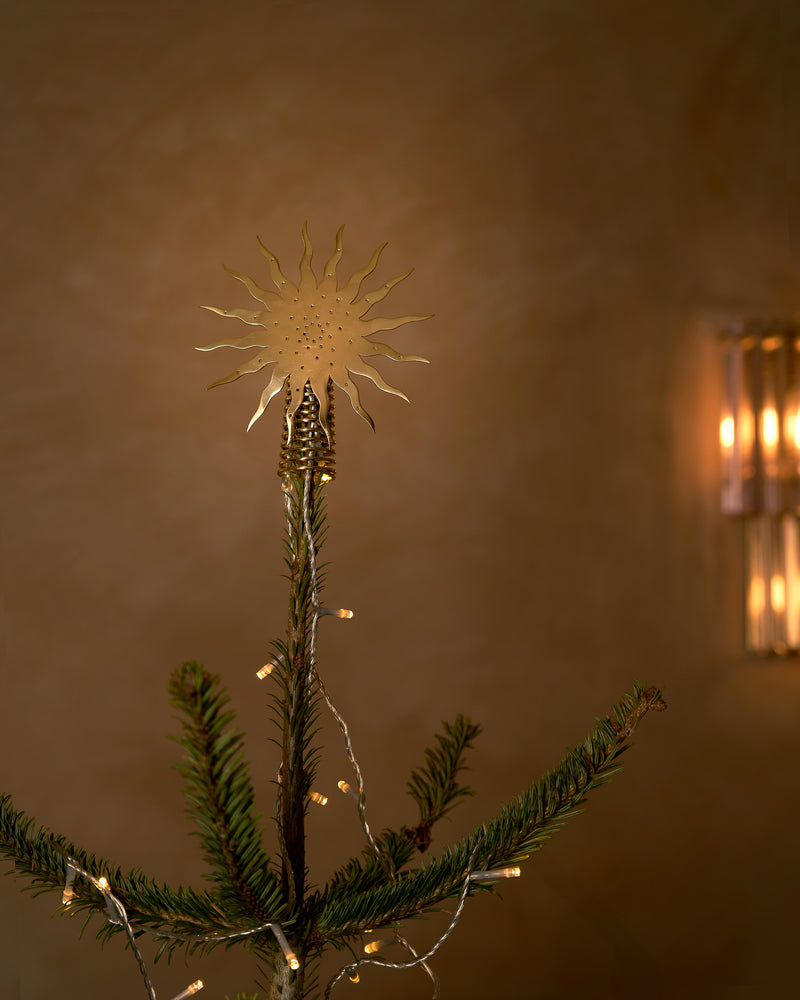 Brass Sunburst Tree Topper