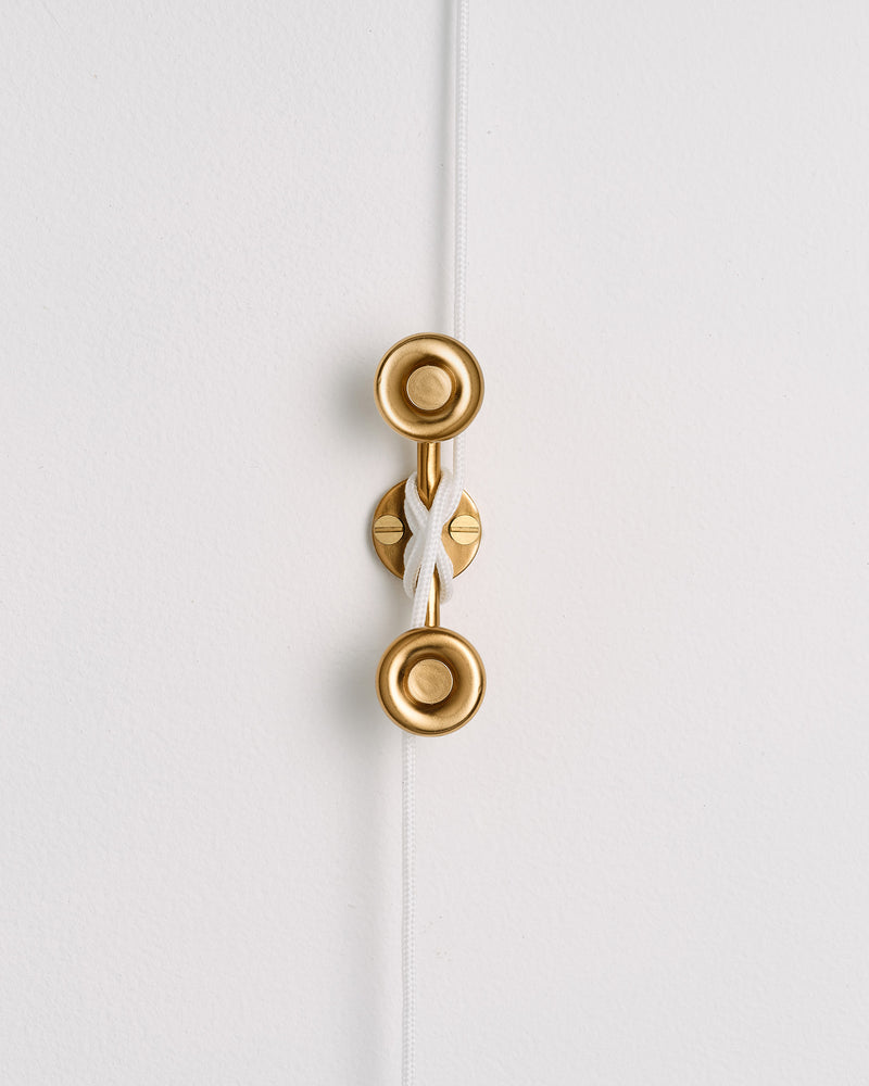 Tay Cleat Hook, Aged Brass