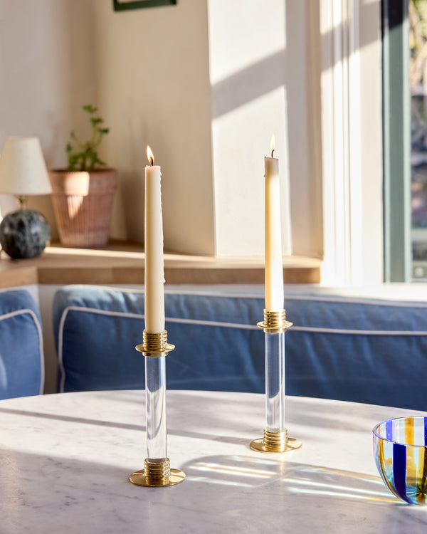 Candle Holder, Brass, Tall