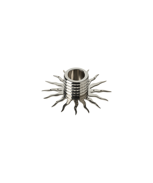 Sunburst Candle Holder, Nickel