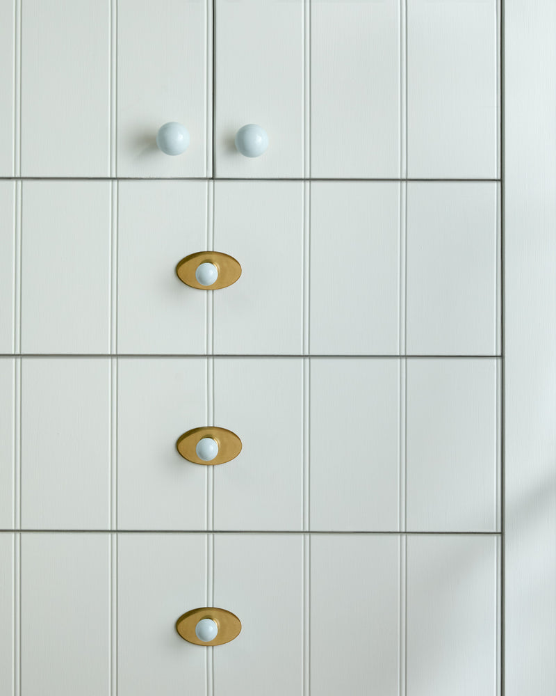 Oval Backplate, Aged Brass