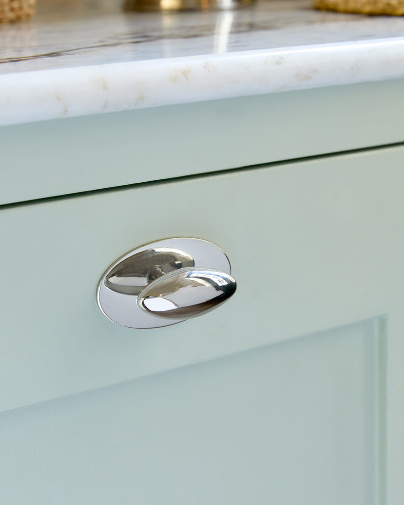 Oval Backplate, Polished Nickel