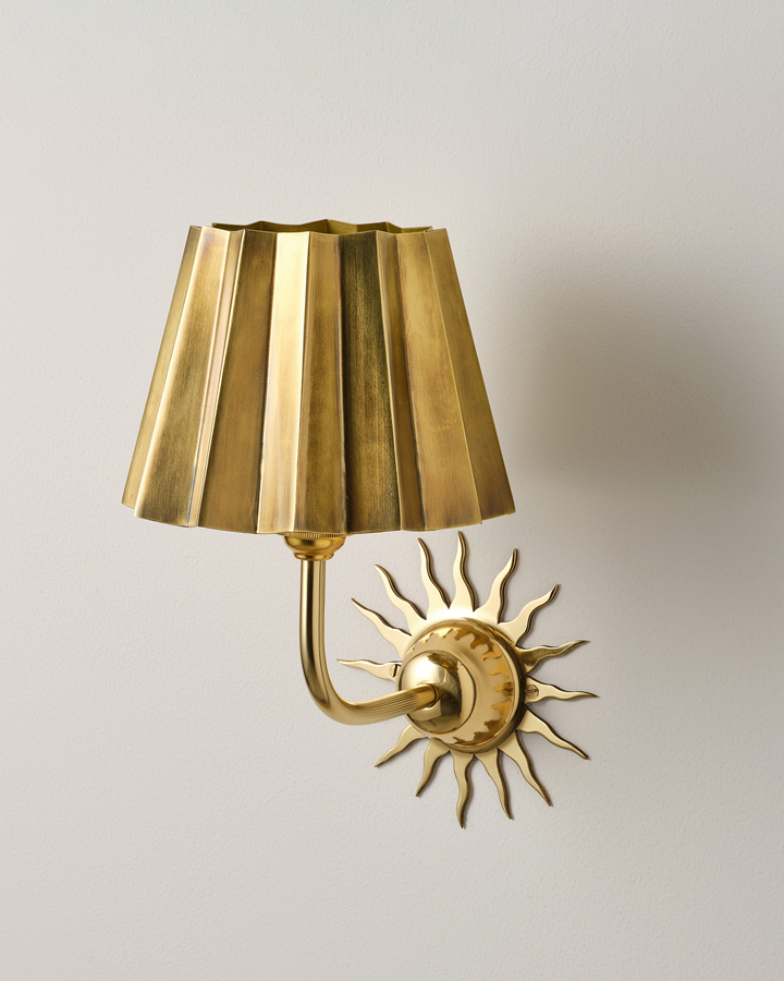 Sunburst Wall Light, Brass