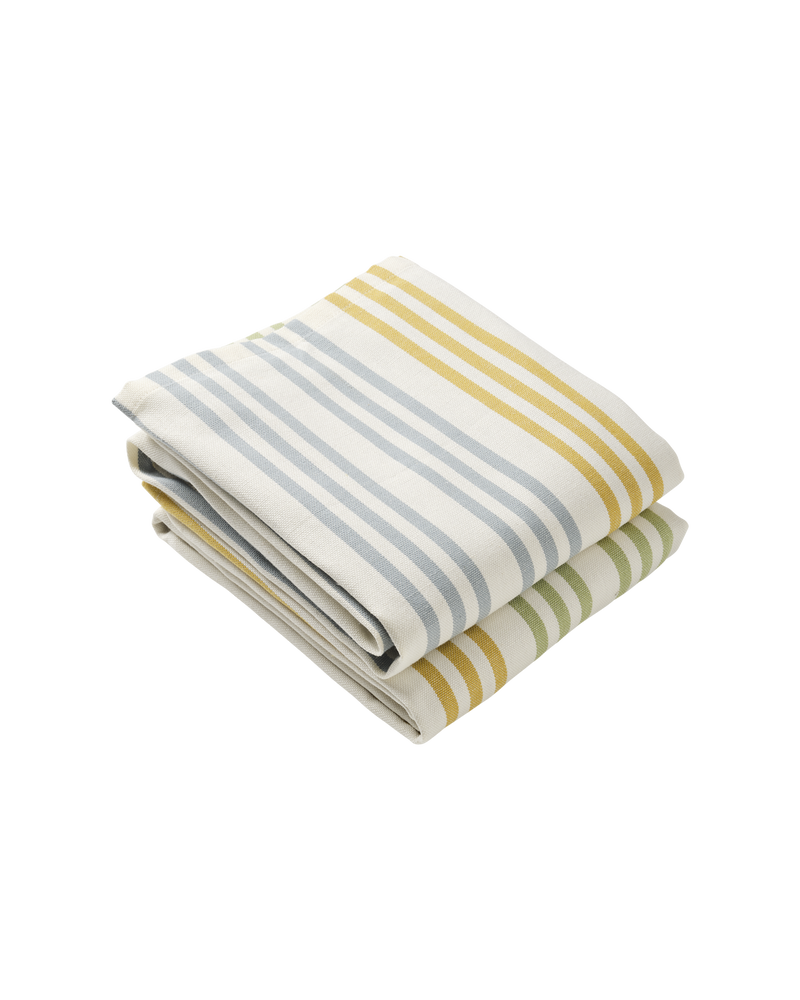 Stripe Tea Towel Set, Blues