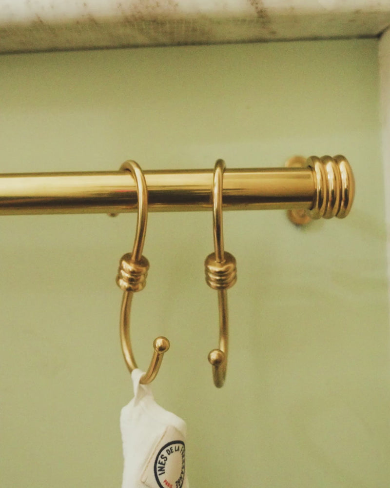 Tay S-Hook Set, Aged Brass