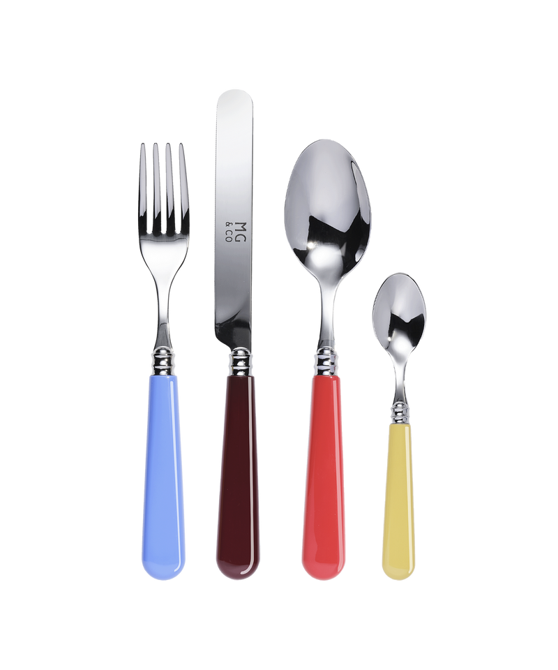 Colorful shop cutlery set
