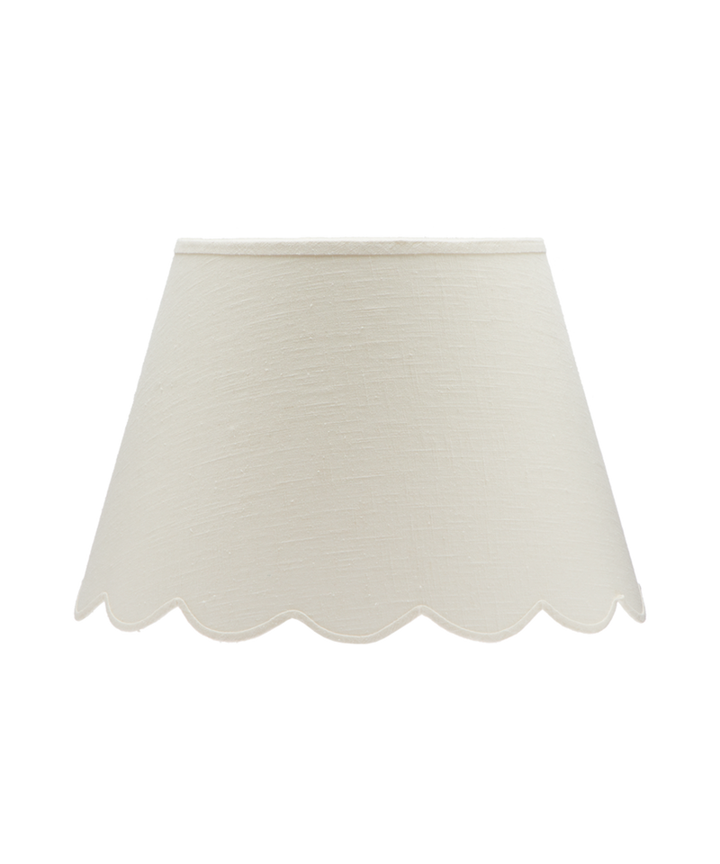 Fabric Scallop Lampshade, Medium
